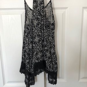 Lace bottom tank top